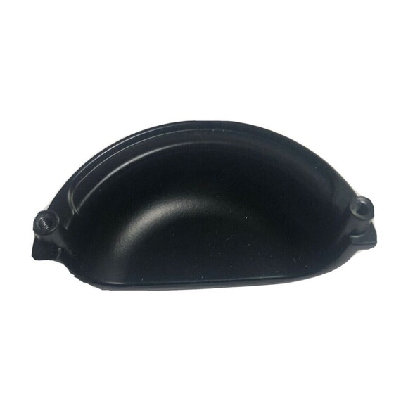 10 pcs  Cosmas Flat Black Cabinet Hardware Cup Pulls (3.0 O.C. )( 1.6" x 3.5") - Picture 3 of 7